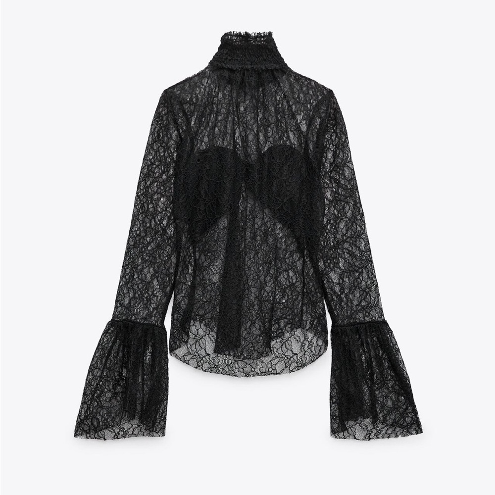 Lace Mock Neck Top - NWT. Never worn